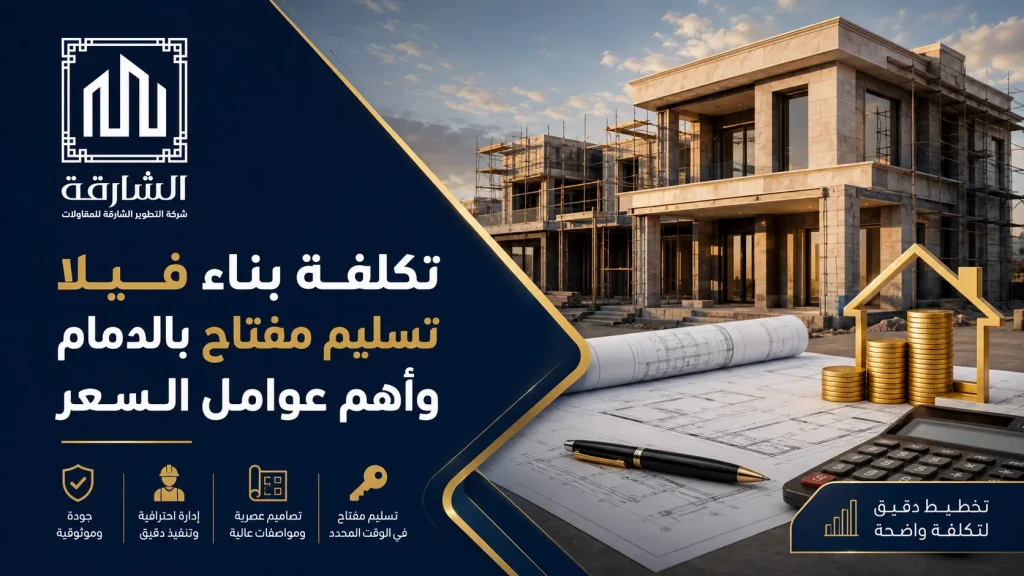 تكلفة بناء فيلا تسليم مفتاح بالدمام