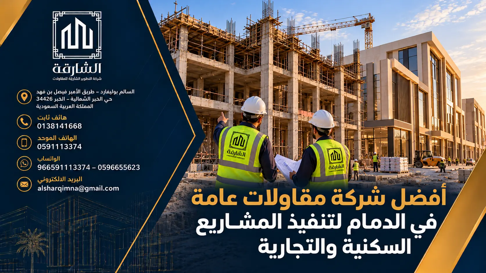 أفضل شركة مقاولات عامة في الدمام لتنفيذ المشاريع السكنية والتجارية