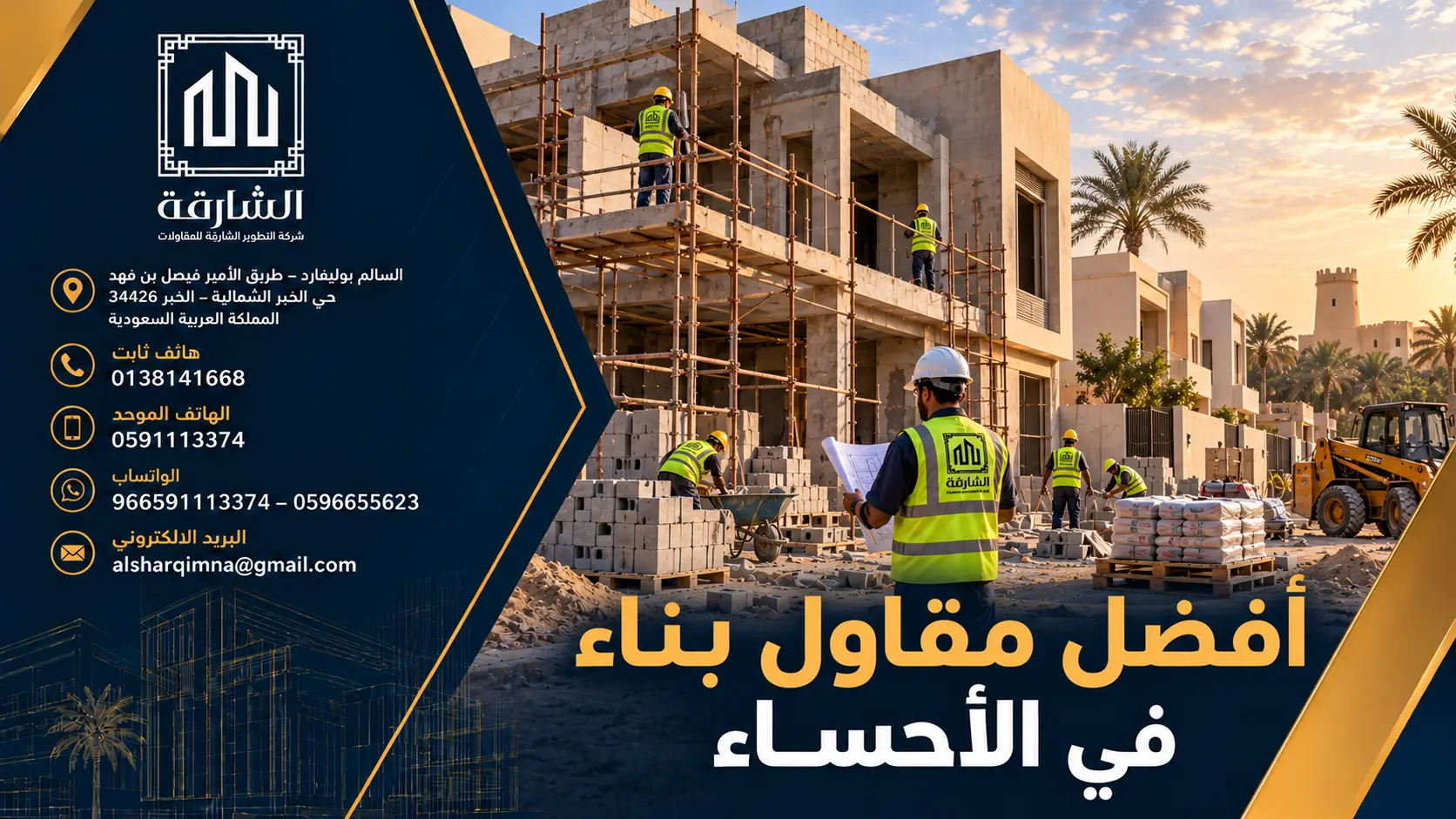 أفضل مقاول بناء في الأحساء