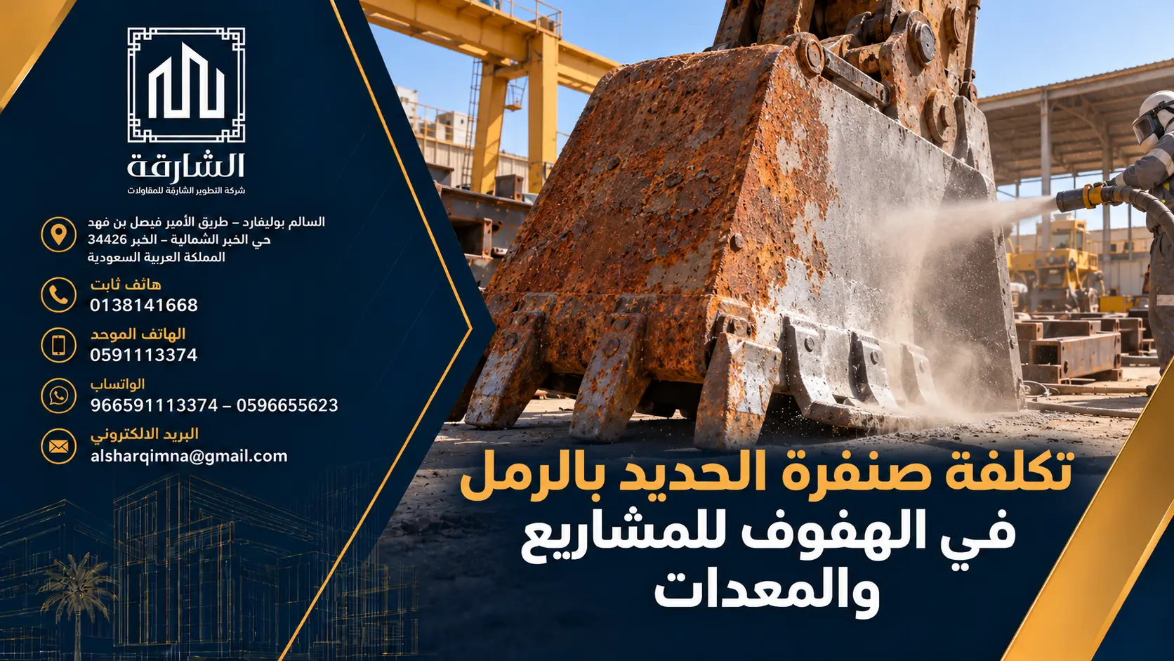 تكلفة صنفرة الحديد بالرمل في الهفوف للمشاريع والمعدات